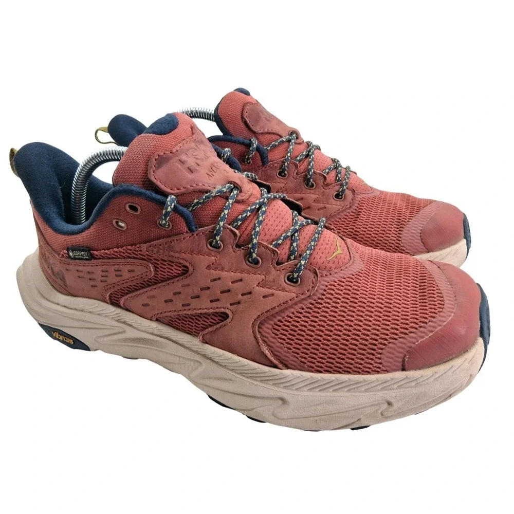 Hoka One One Anacapa 2 Low GTX Shoes Mens Size 9.5 Salmon Trail Hiking Sneakers